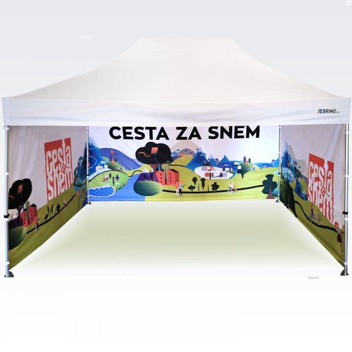 Mobilný stan na festivaly s prispôsobiteľným rámom